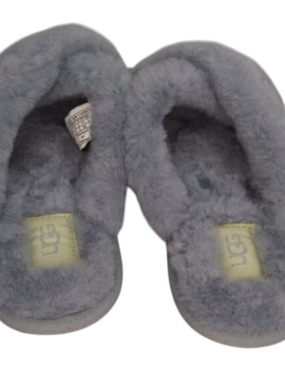 NEW UGG Scuffita Slippers Slip-On Flat Fluffy Cozy Soft Cross-Straps Size 5 - Picture 5 of 8